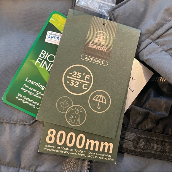 New Kamik Stark Boys Size 12 Winter Jacket in Color Cement (Slate Blue) - Picture 11 of 16